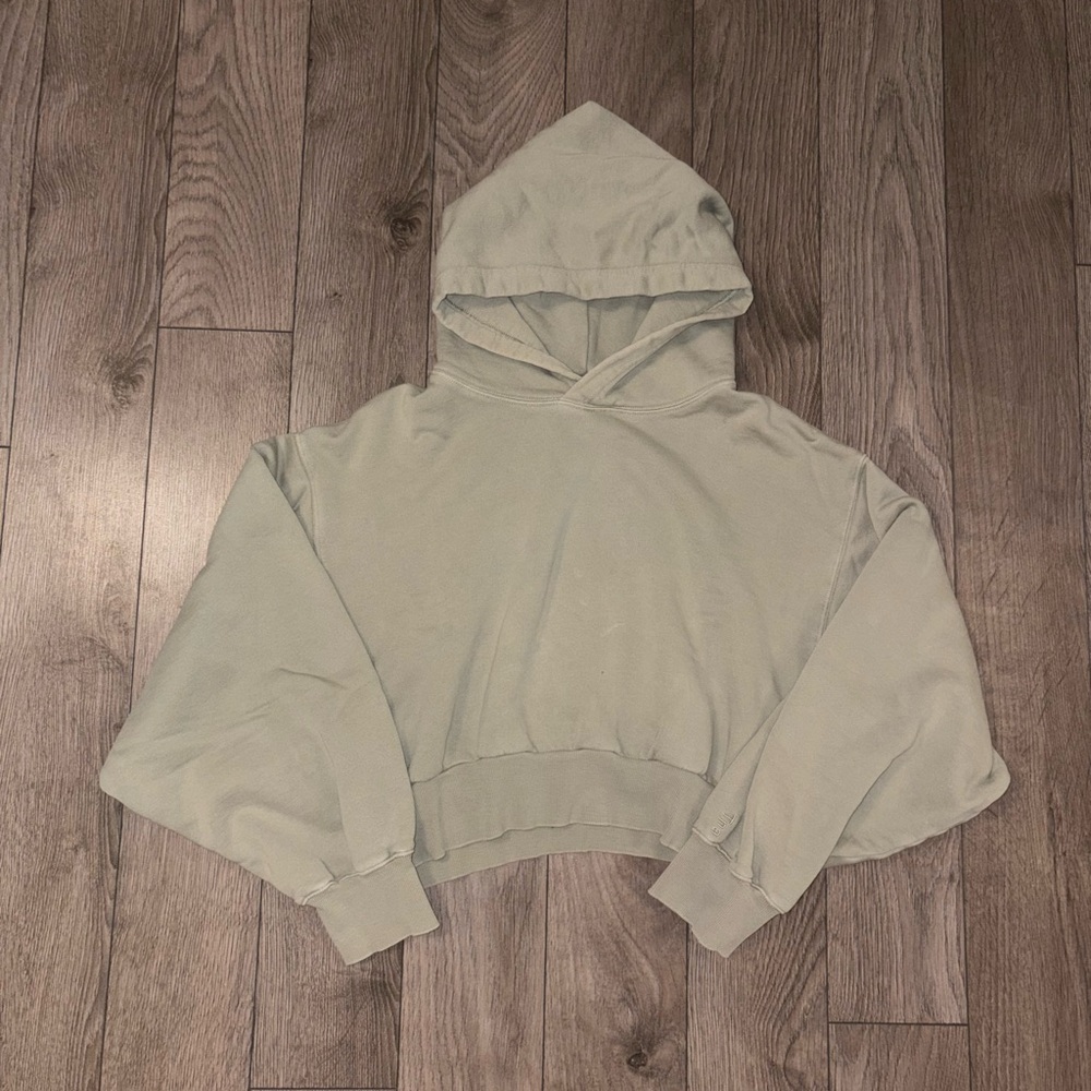 TNA Sage Green Cropped Hoodie